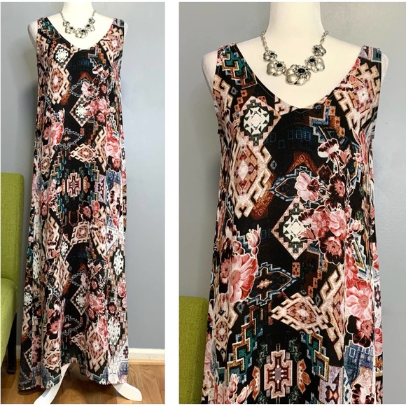 Show Me Your Mumu Kiersten Boho Maxi Dress Girl Tribe Floral Print - Picture 1 of 6